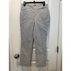 Hilary Radley Womens Gray Pull On Dress Pants Stretch Slim Straight Small D5100